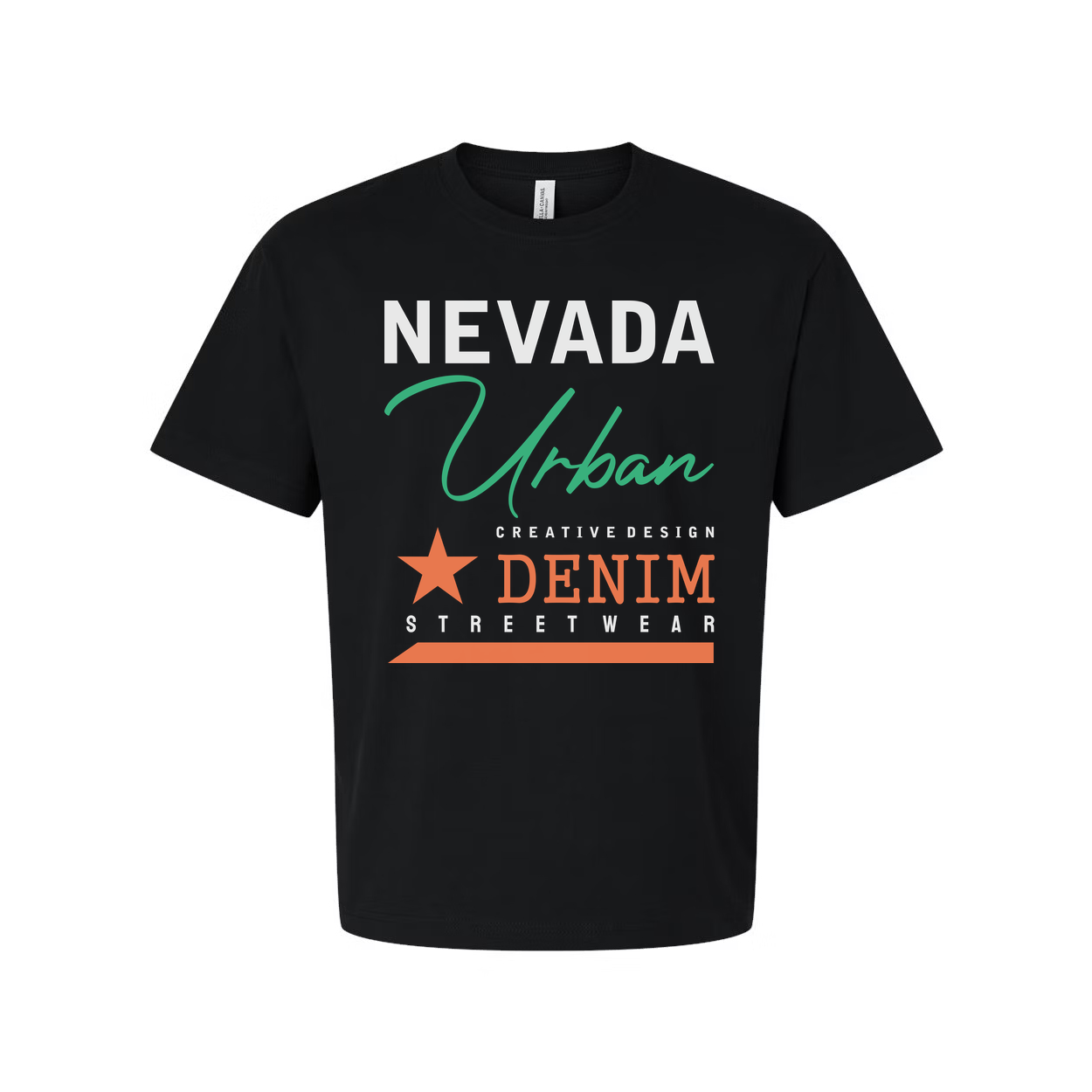 Nevada Urban Denim Streetwear Graphic T Shirt Unisex Cotton Tee With Creative Design