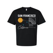San Francisco California Graphic Tee Unisex T Shirt With Abstract City Art Design