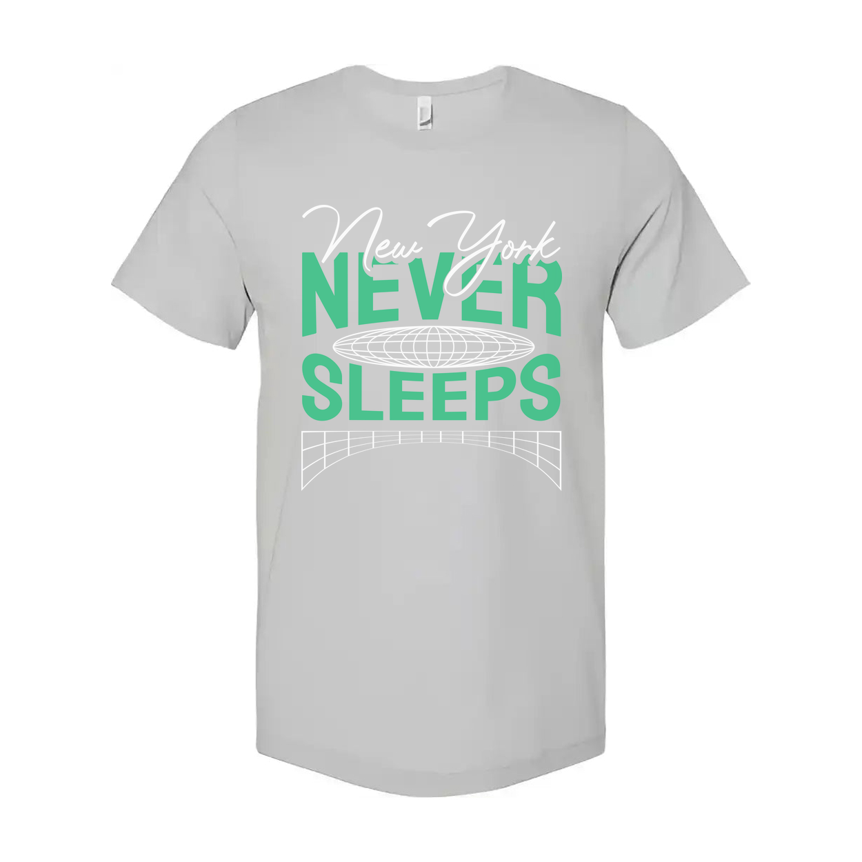 New York Never Sleeps Graphic T Shirt Unisex Tee With City Design Vintage Style