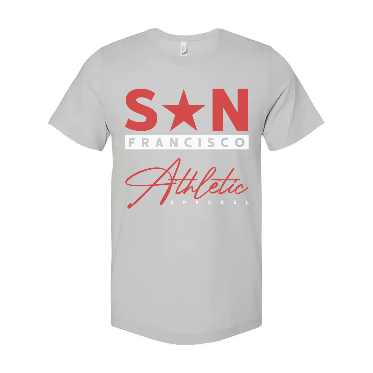 San Francisco Athletic Apparel Unisex T Shirt Graphic Tee With Bold San Francisco Branding For Everyday Wear