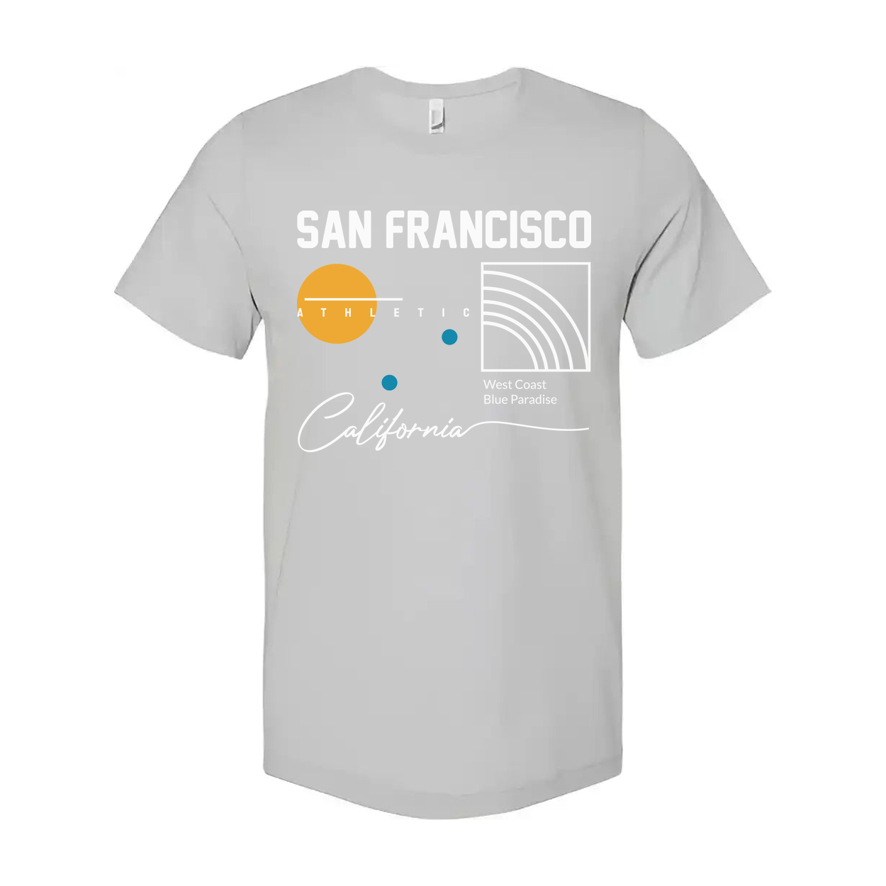 San Francisco California Graphic Tee Unisex T Shirt With Abstract City Art Design