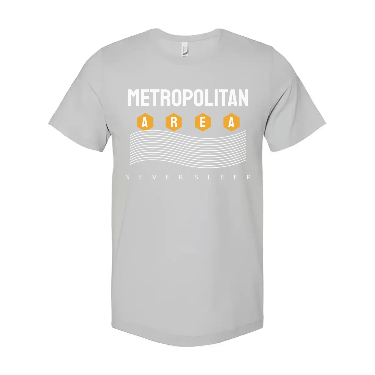 Metropolitan Area Never Sleep Graphic Tee Unisex Short Sleeve Shirt Crew Neck