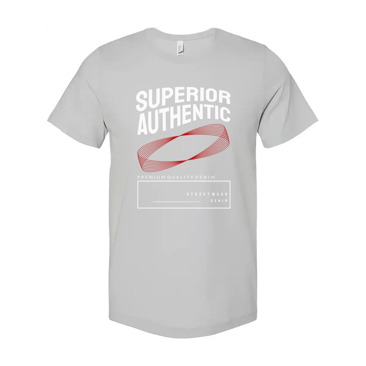 Unisex Urban Graphic T Shirt With Superior Authentic Logo And Red Helix Design Pattern