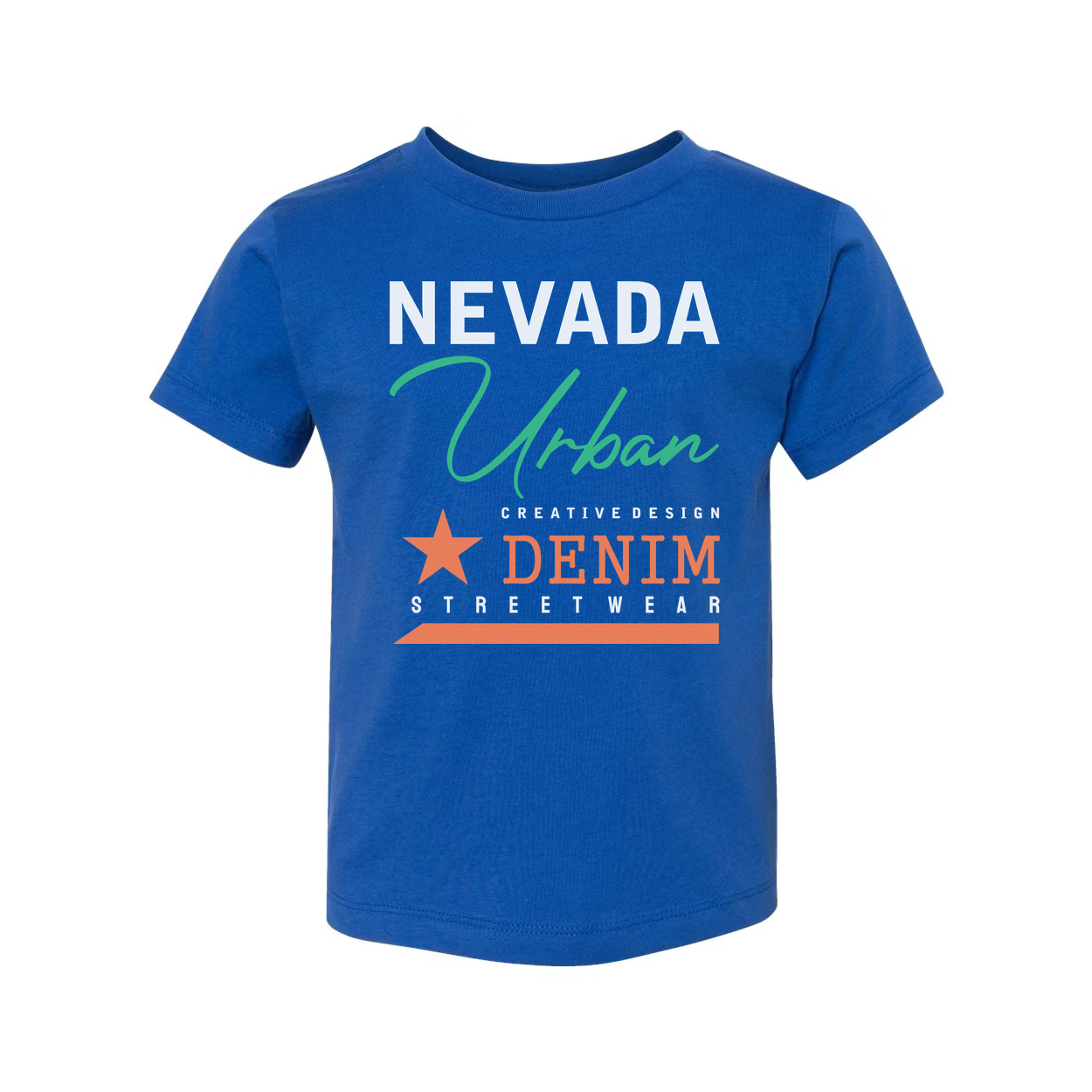Nevada Urban Denim Streetwear Graphic T Shirt Unisex Cotton Tee With Creative Design