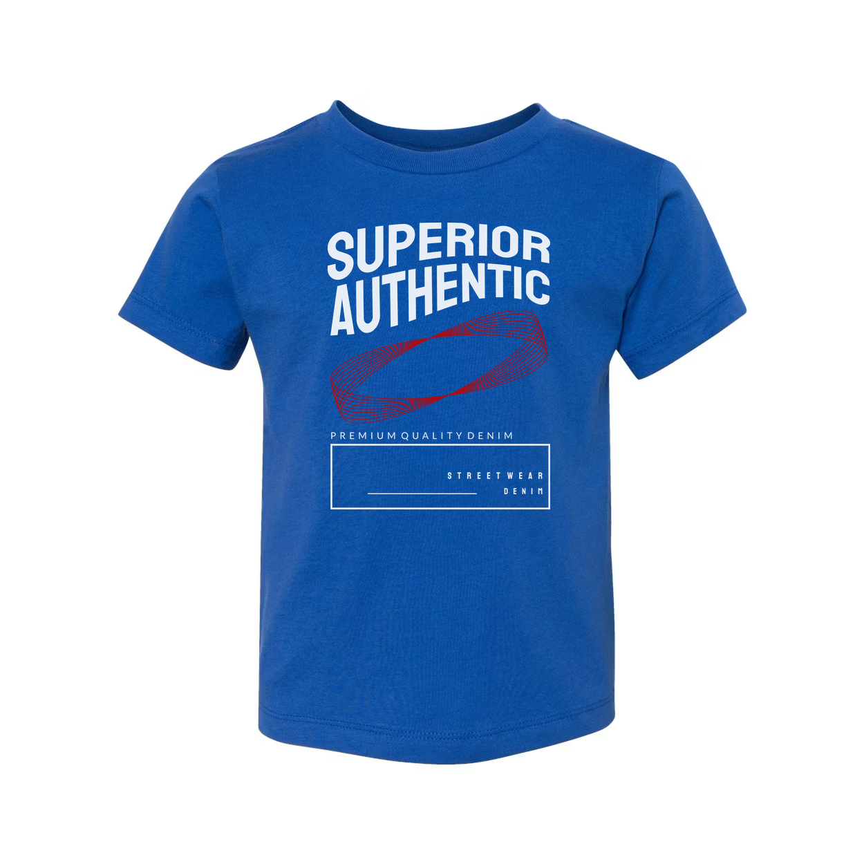 Unisex Urban Graphic T Shirt With Superior Authentic Logo And Red Helix Design Pattern