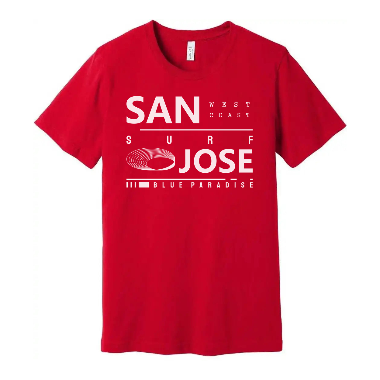 San Jose West Coast Graphic T Shirt With Blue Paradise Design Unisex Tee Edition