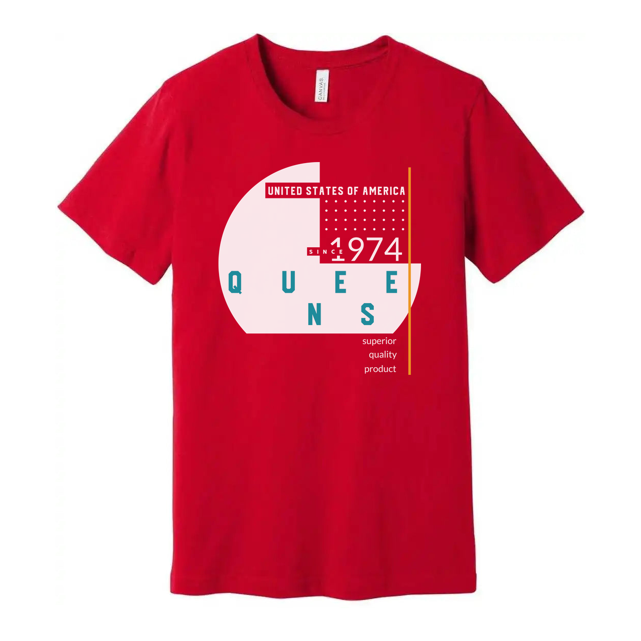 Queens Unisex Graphic Tee T Shirt With United States Design Since 1974