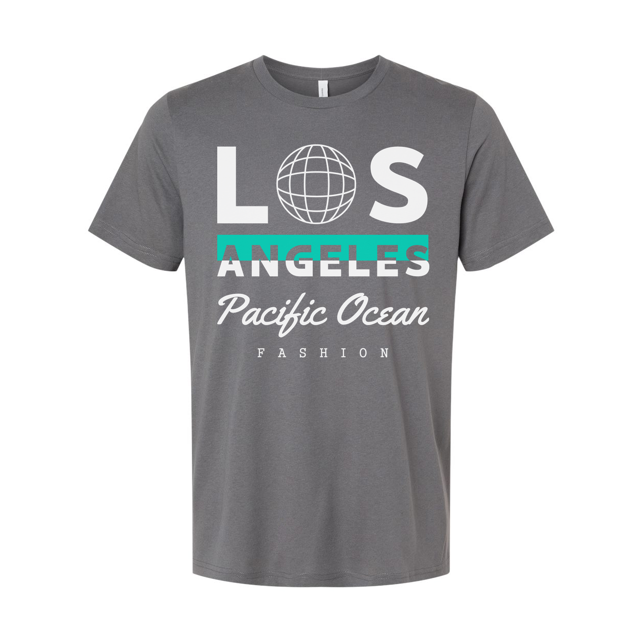 Los Angeles Unisex Graphic T Shirt With Pacific Ocean Fashion Design White Cotton Tee