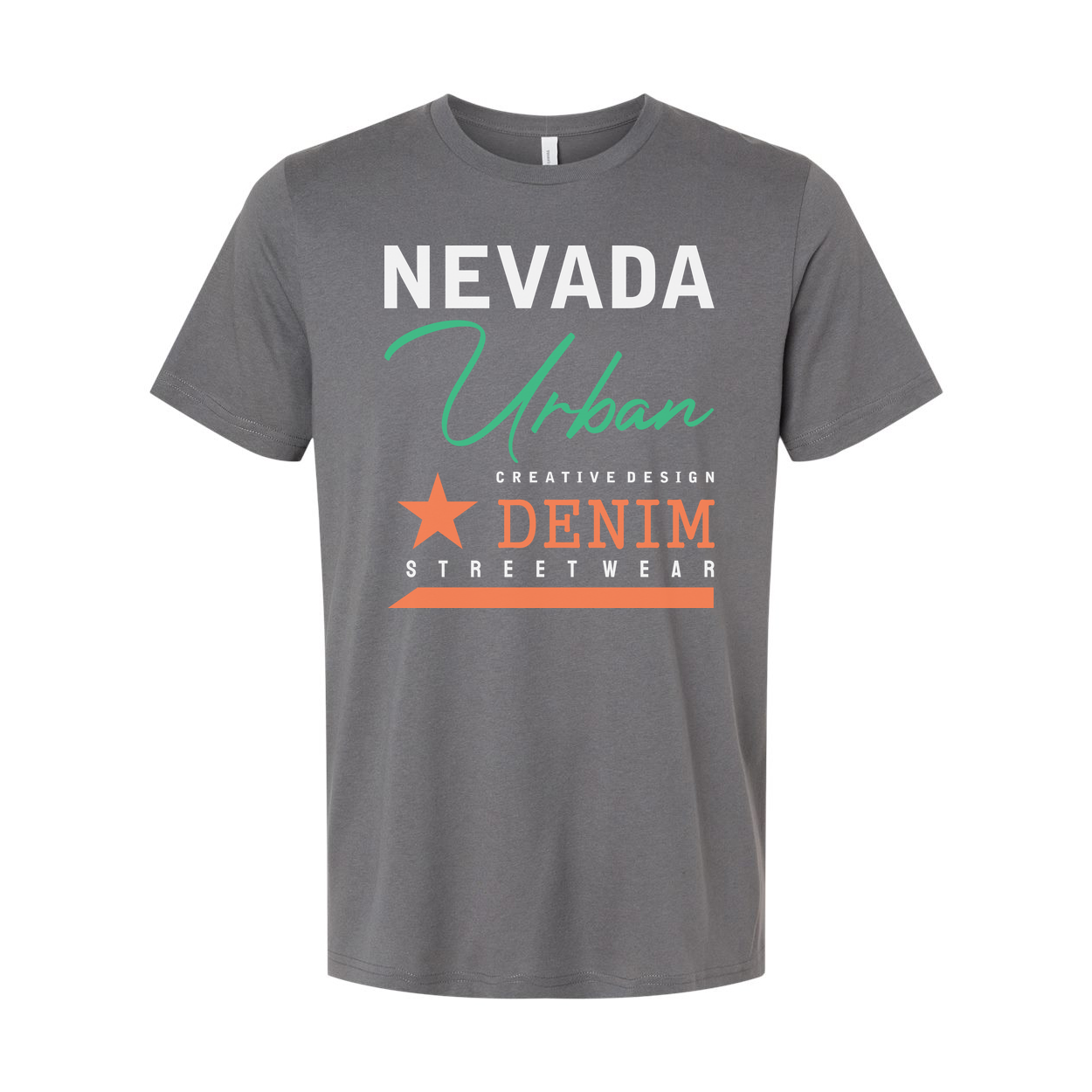 Nevada Urban Denim Streetwear Graphic T Shirt Unisex Cotton Tee With Creative Design