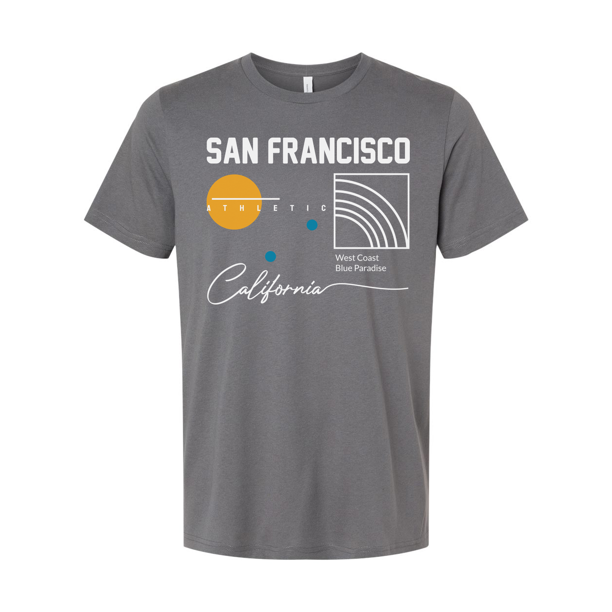 San Francisco California Graphic Tee Unisex T Shirt With Abstract City Art Design