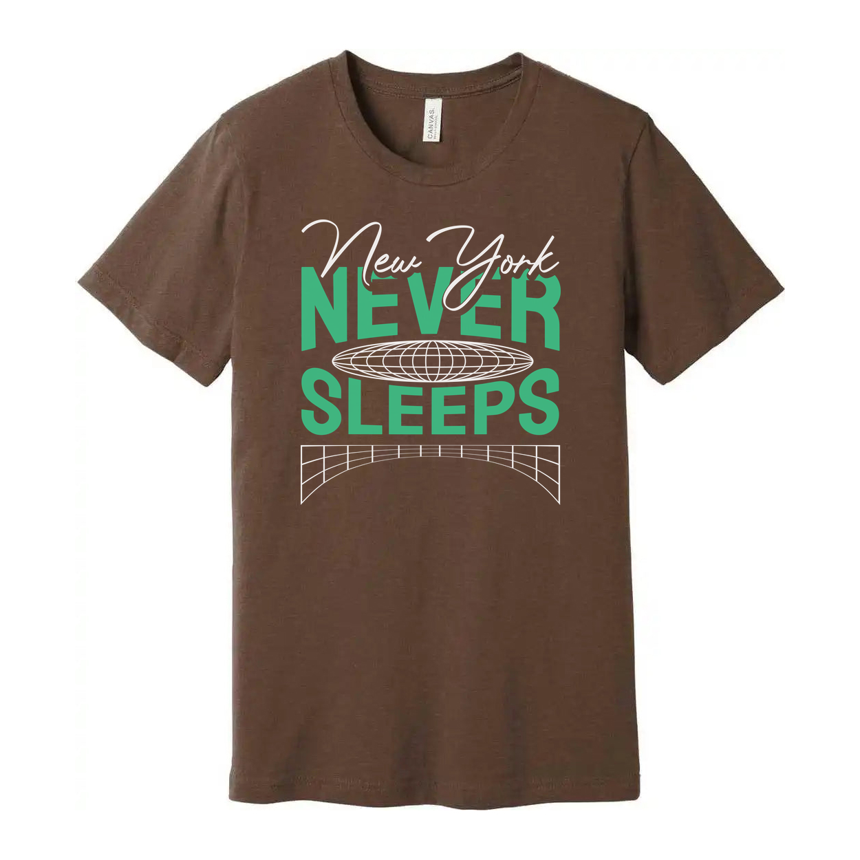 New York Never Sleeps Graphic T Shirt Unisex Tee With City Design Vintage Style