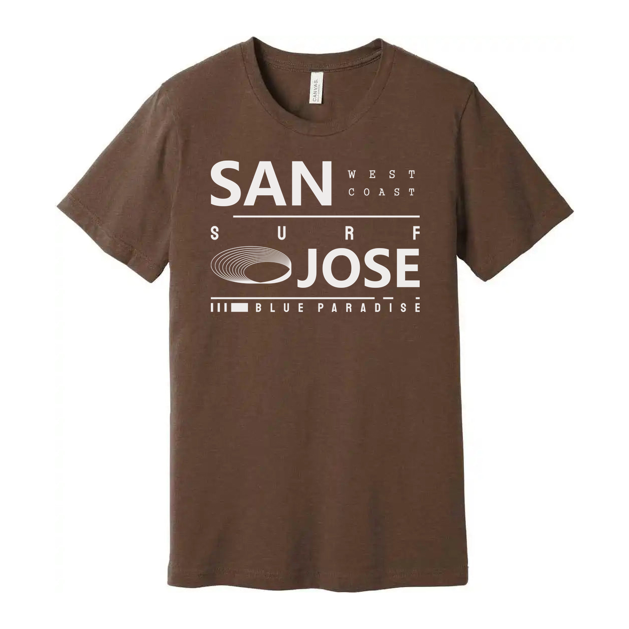 San Jose West Coast Graphic T Shirt With Blue Paradise Design Unisex Tee Edition