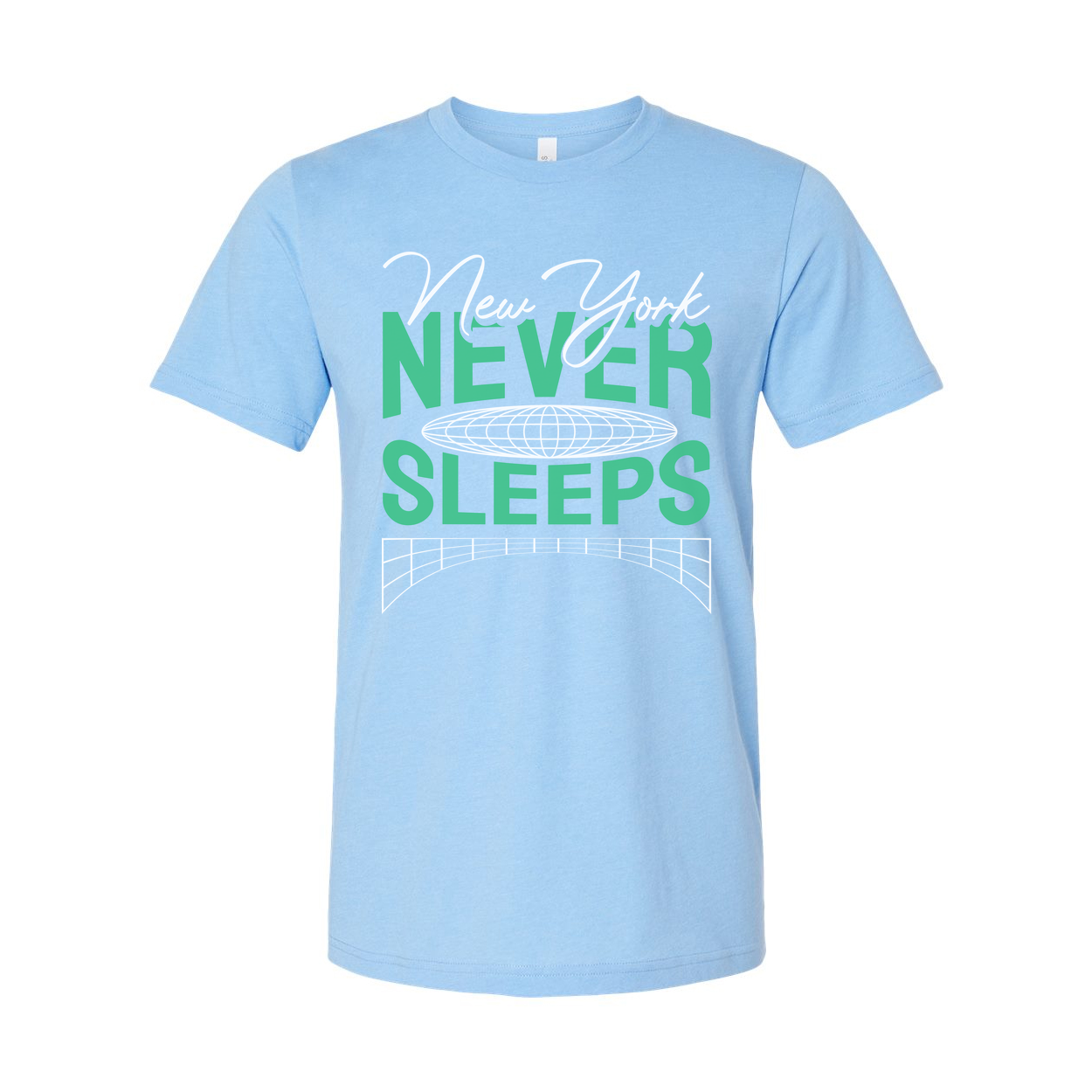 New York Never Sleeps Graphic T Shirt Unisex Tee With City Design Vintage Style