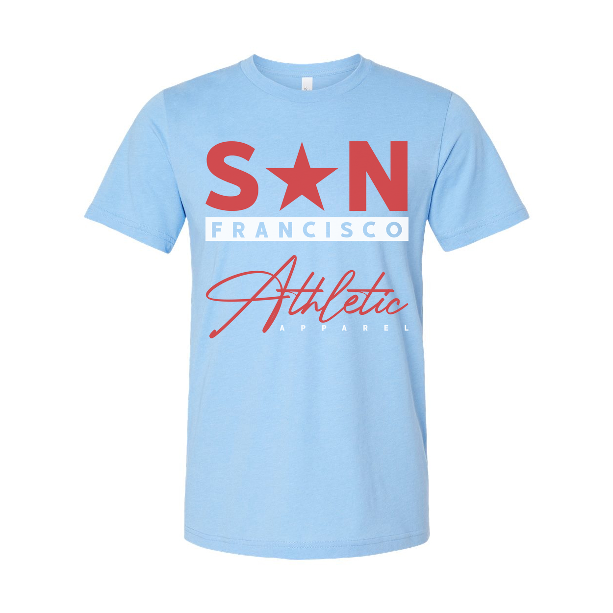 San Francisco Athletic Apparel Unisex T Shirt Graphic Tee With Bold San Francisco Branding For Everyday Wear