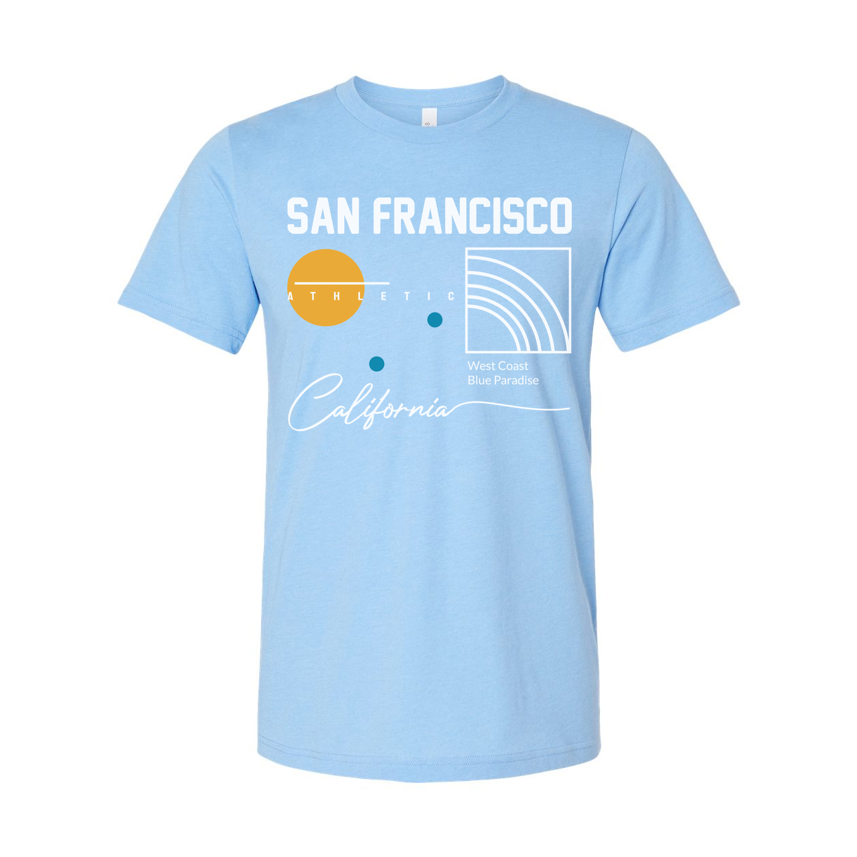 San Francisco California Graphic Tee Unisex T Shirt With Abstract City Art Design