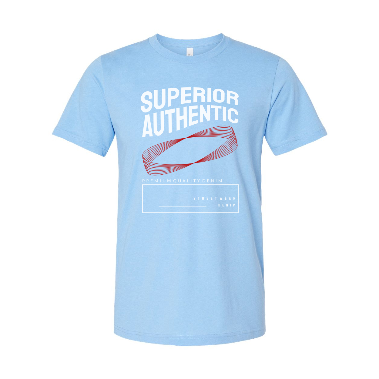 Unisex Urban Graphic T Shirt With Superior Authentic Logo And Red Helix Design Pattern