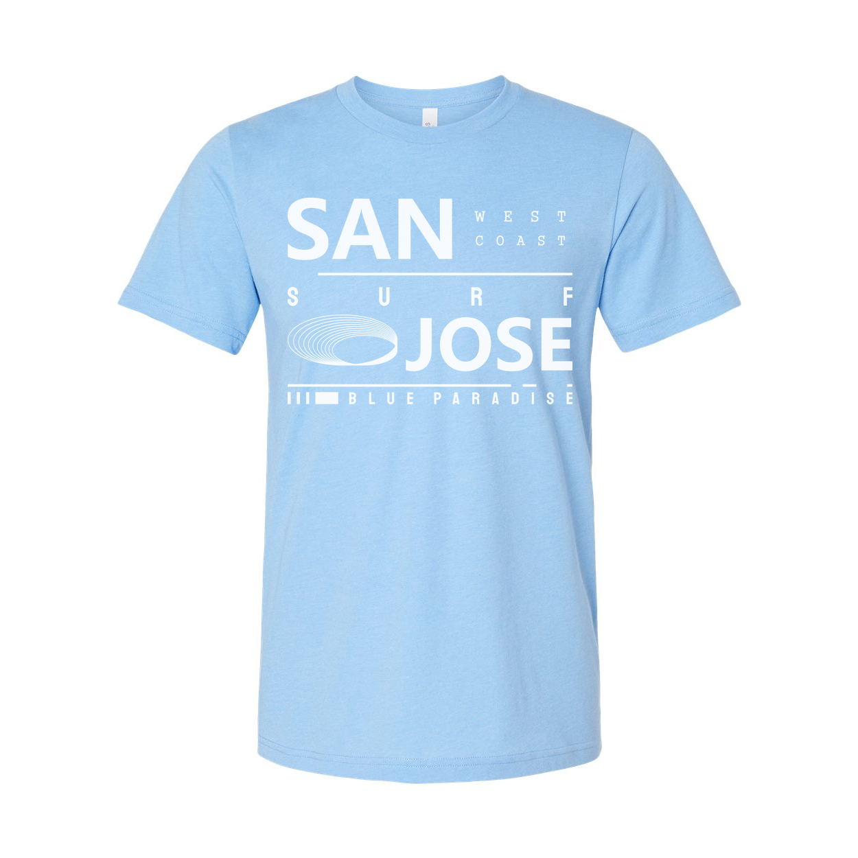 San Jose West Coast Graphic T Shirt With Blue Paradise Design Unisex Tee Edition