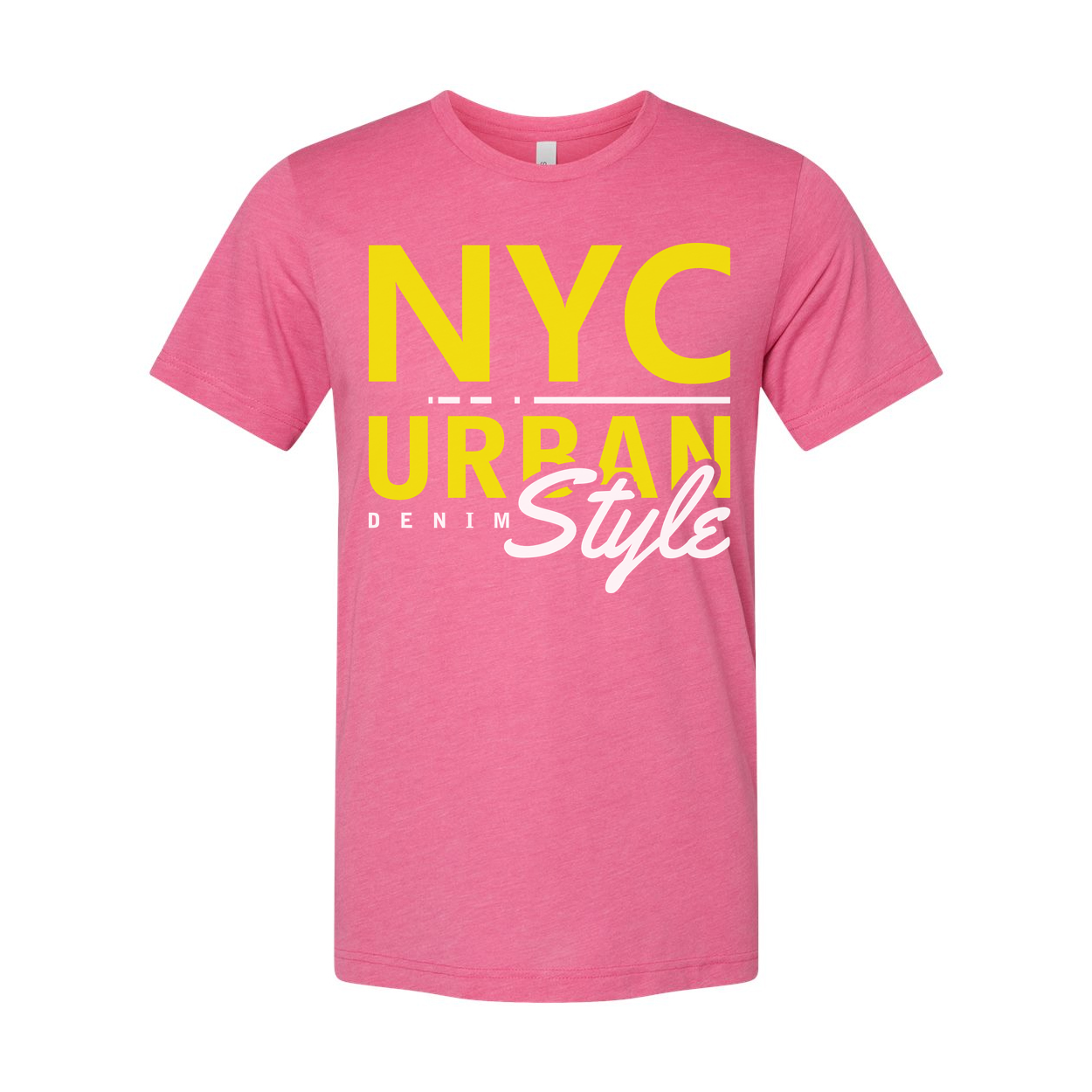 NYC Urban Style Graphic T Shirt Unisex Cotton With Denim Inspired Logo Design