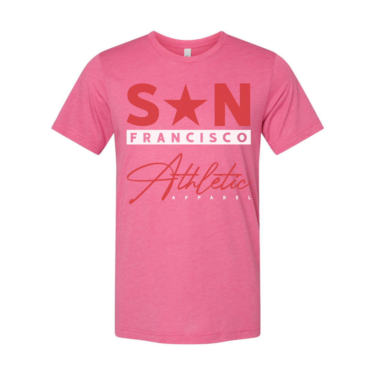 San Francisco Athletic Apparel Unisex T Shirt Graphic Tee With Bold San Francisco Branding For Everyday Wear