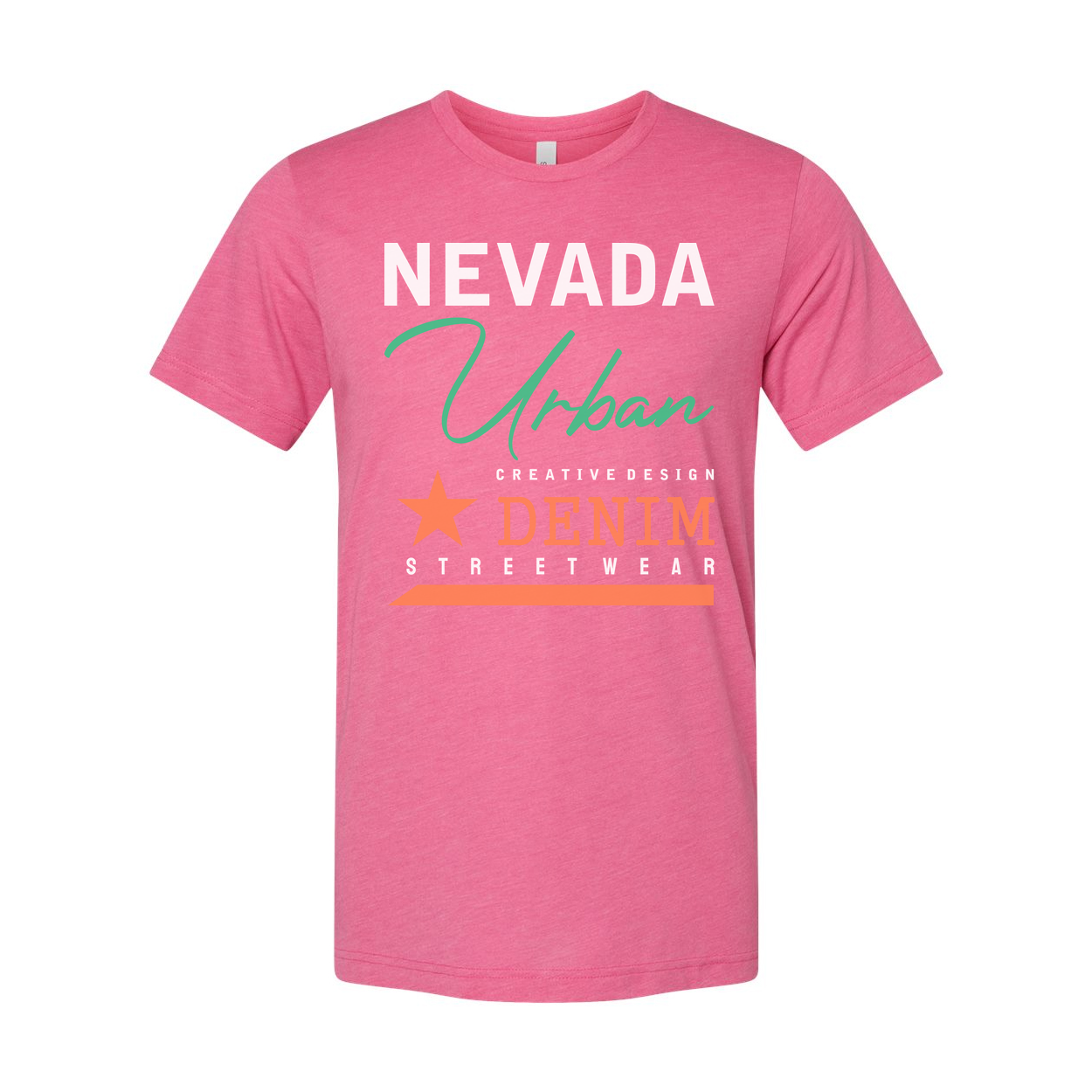 Nevada Urban Denim Streetwear Graphic T Shirt Unisex Cotton Tee With Creative Design