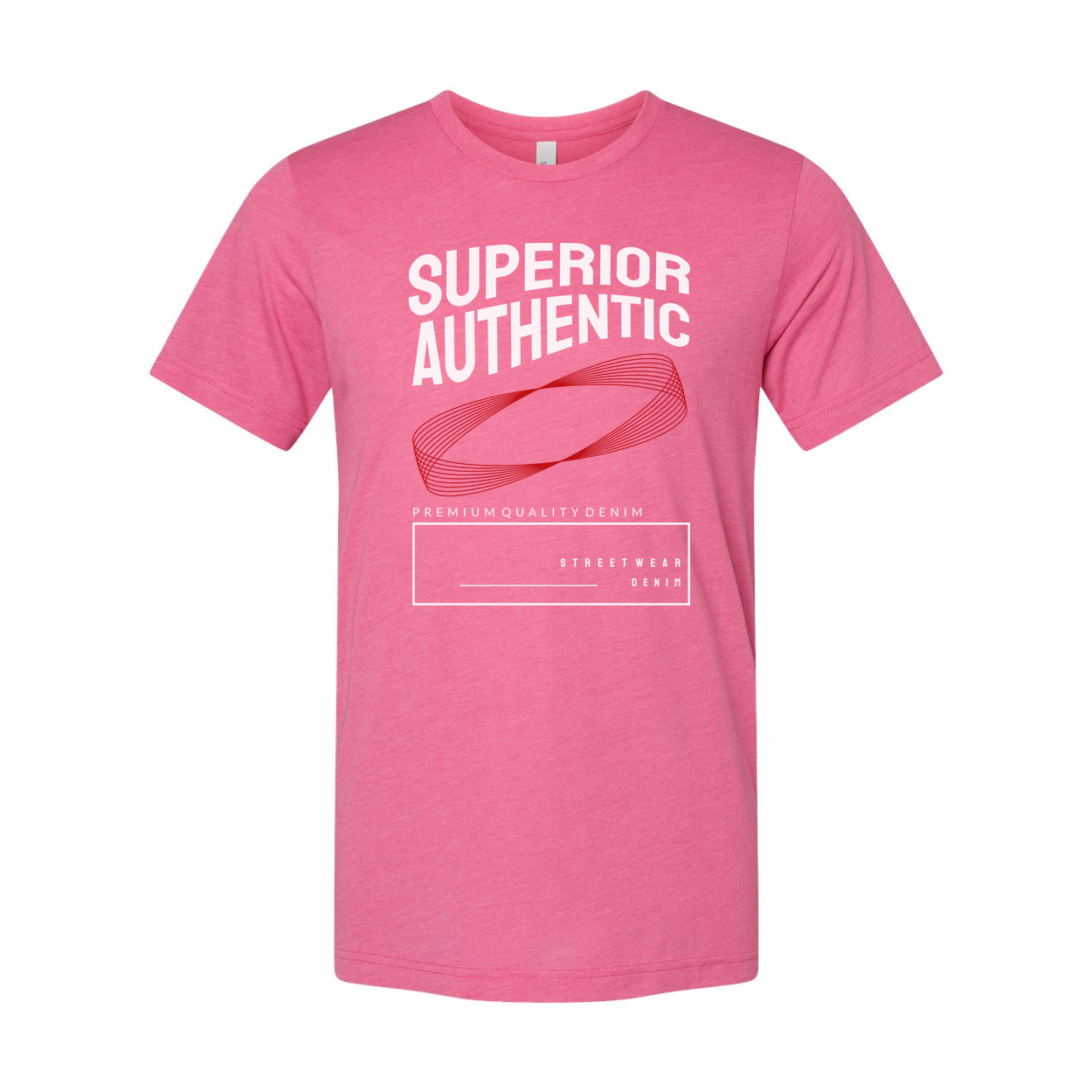 Unisex Urban Graphic T Shirt With Superior Authentic Logo And Red Helix Design Pattern