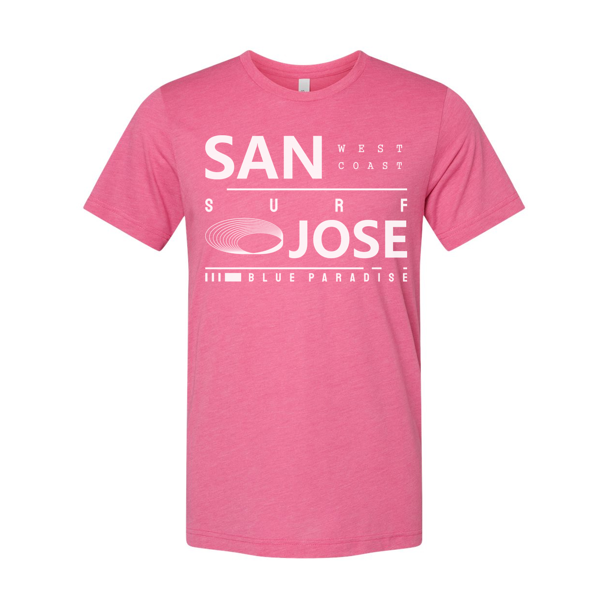 San Jose West Coast Graphic T Shirt With Blue Paradise Design Unisex Tee Edition