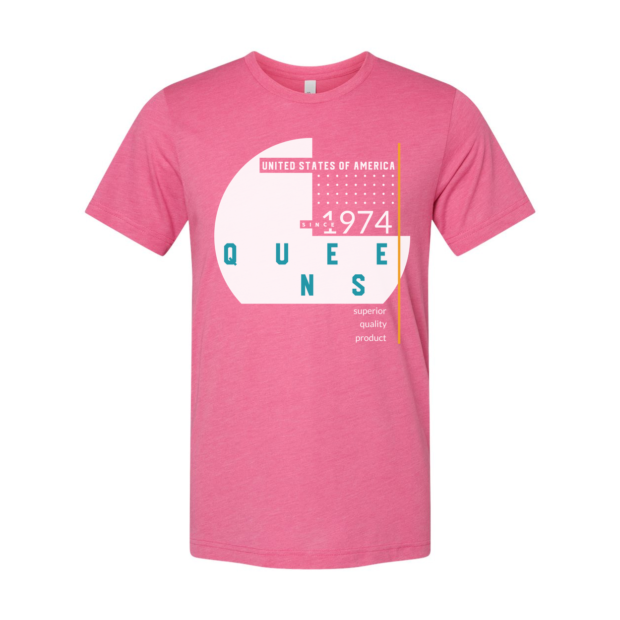 Queens Unisex Graphic Tee T Shirt With United States Design Since 1974