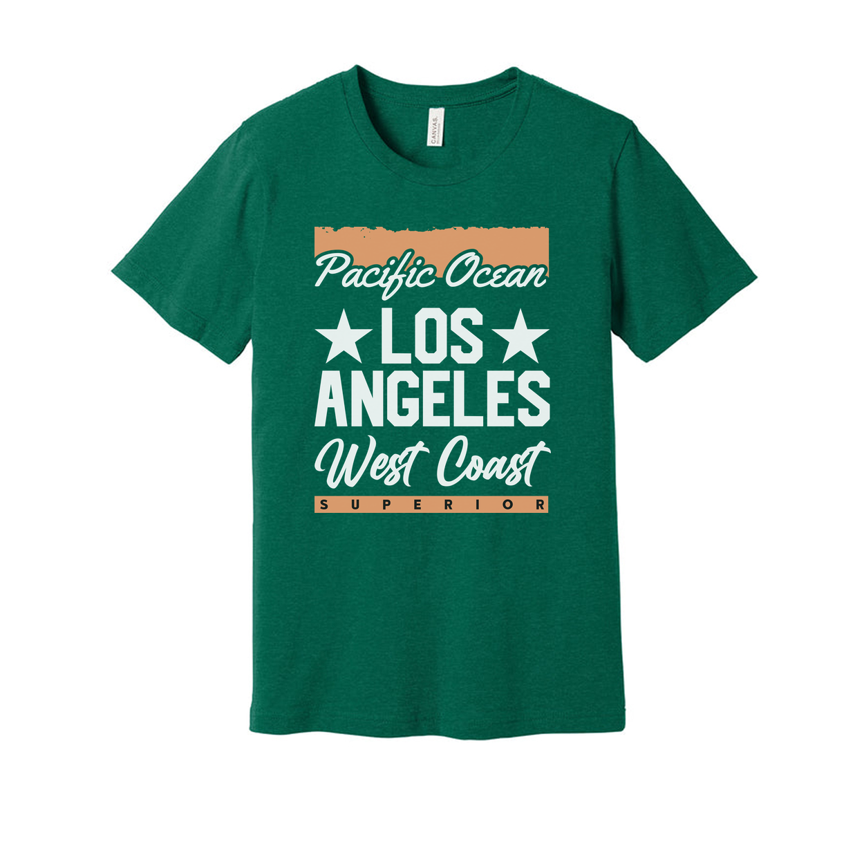 Pacific Ocean Los Angeles West Coast Graphic T Shirt Unisex Short Sleeve Superior