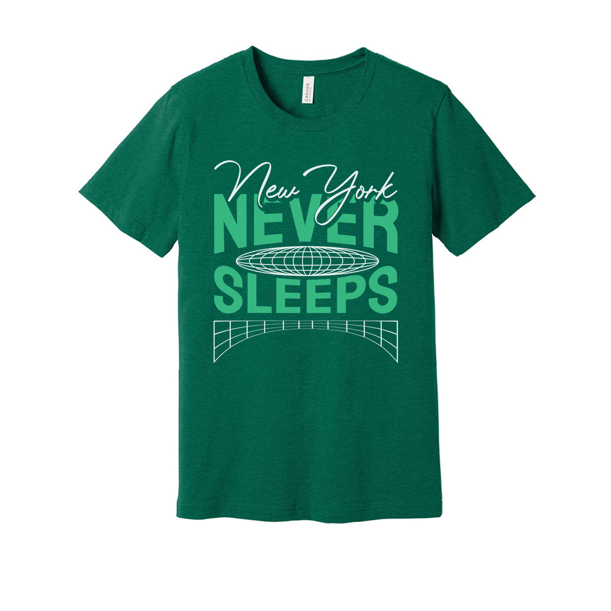New York Never Sleeps Graphic T Shirt Unisex Tee With City Design Vintage Style