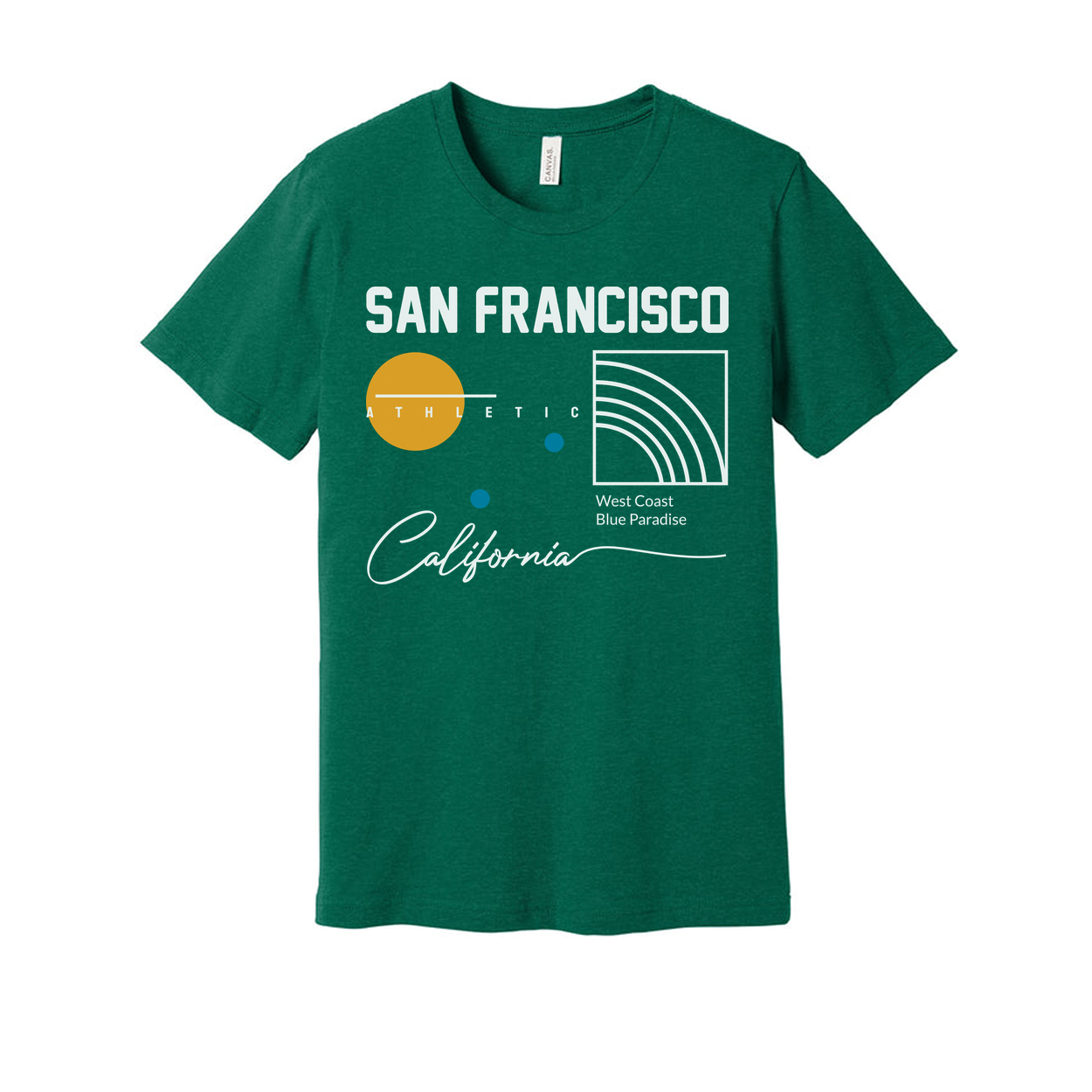 San Francisco California Graphic Tee Unisex T Shirt With Abstract City Art Design