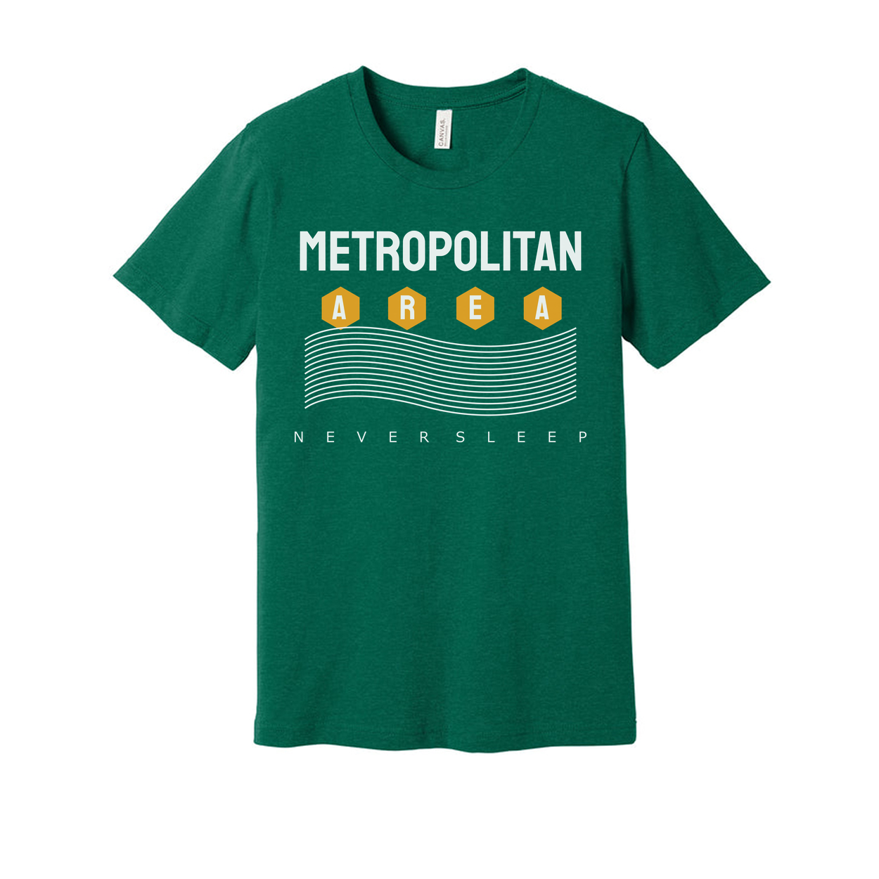 Metropolitan Area Never Sleep Graphic Tee Unisex Short Sleeve Shirt Crew Neck