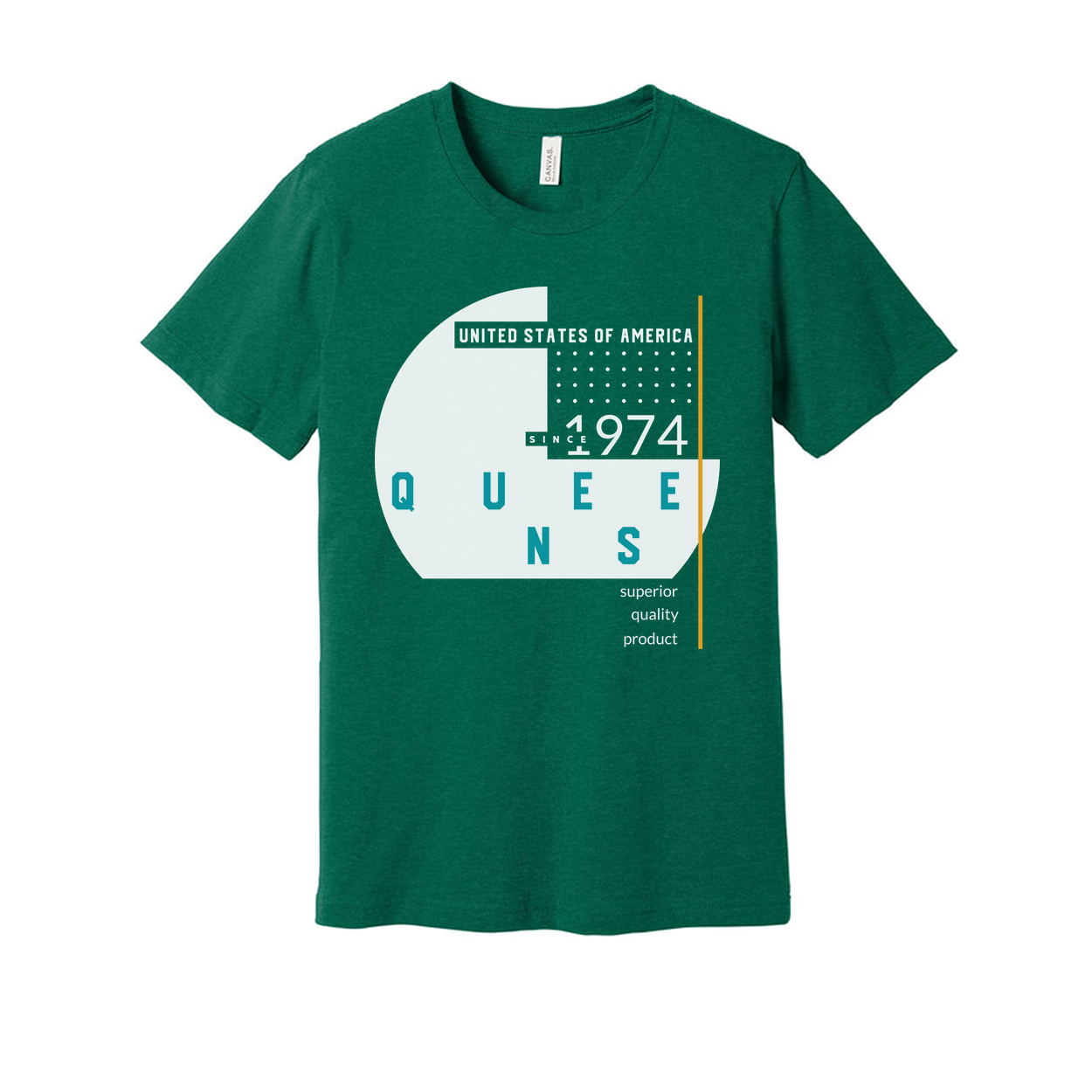 Queens Unisex Graphic Tee T Shirt With United States Design Since 1974