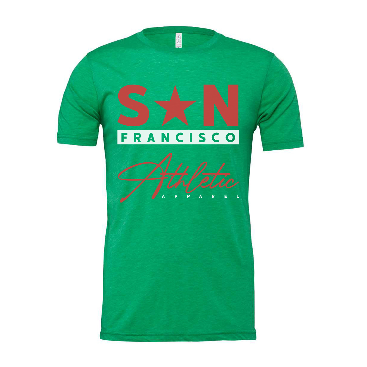 San Francisco Athletic Apparel Unisex T Shirt Graphic Tee With Bold San Francisco Branding For Everyday Wear