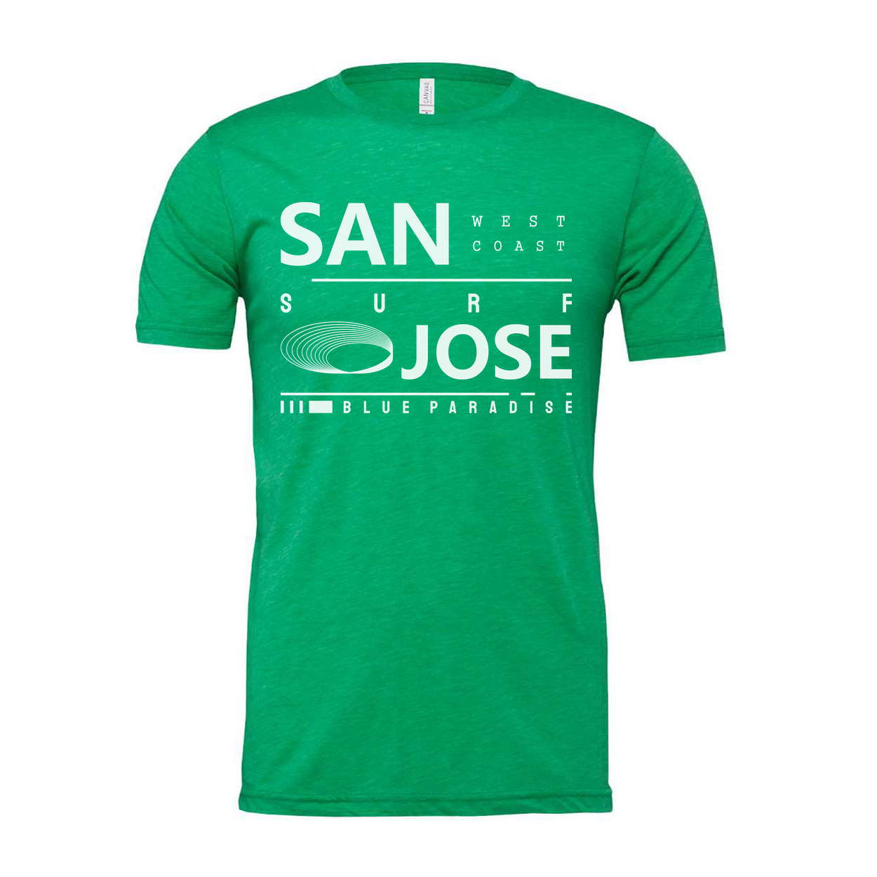 San Jose West Coast Graphic T Shirt With Blue Paradise Design Unisex Tee Edition