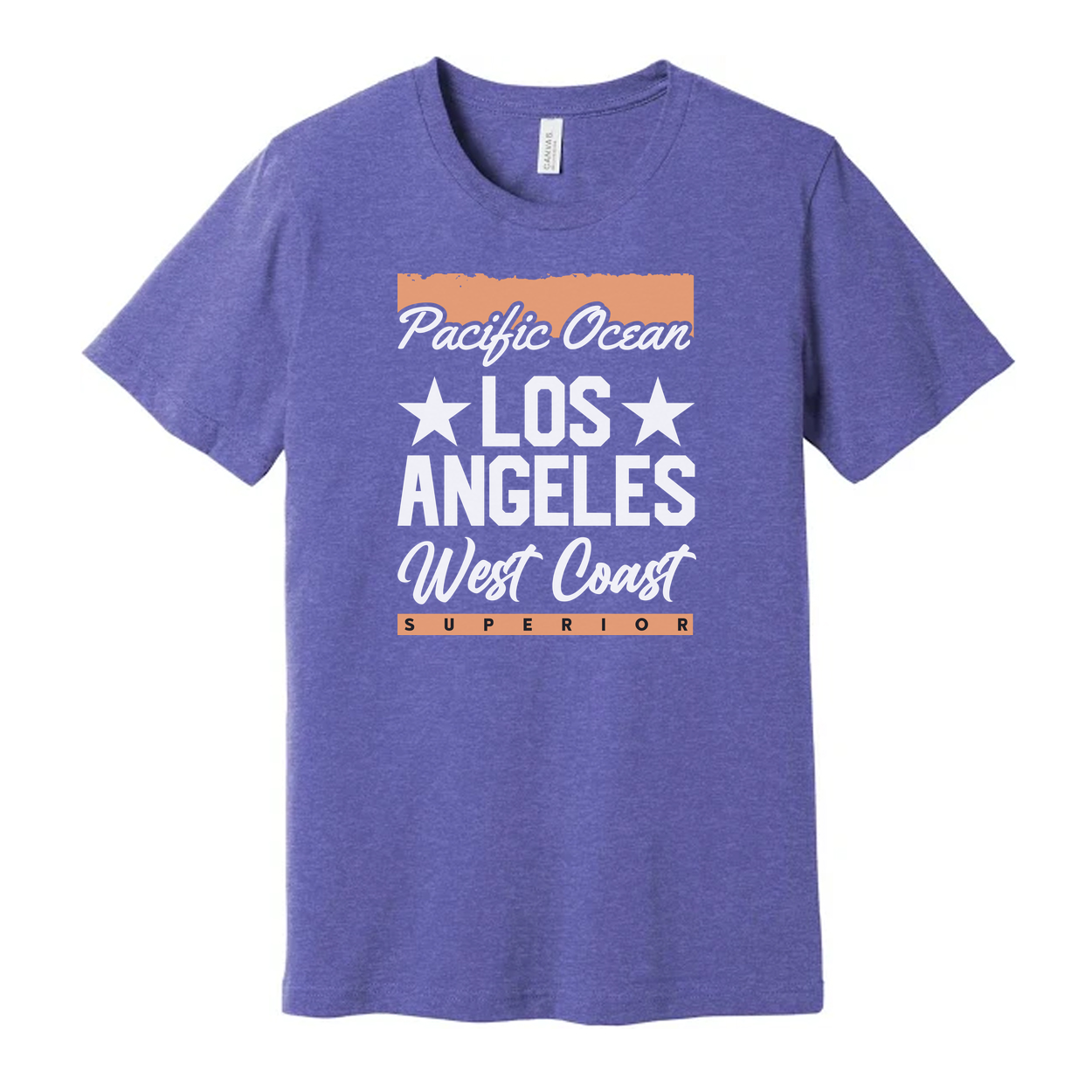 Pacific Ocean Los Angeles West Coast Graphic T Shirt Unisex Short Sleeve Superior