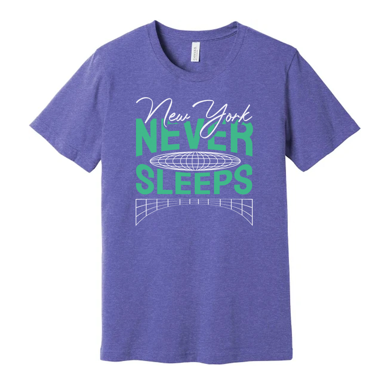 New York Never Sleeps Graphic T Shirt Unisex Tee With City Design Vintage Style