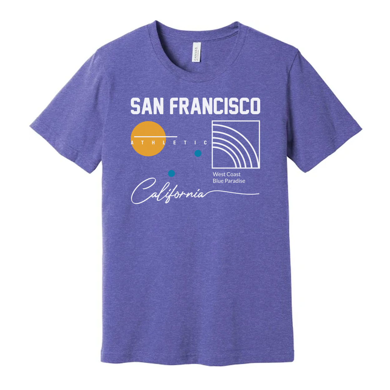 San Francisco California Graphic Tee Unisex T Shirt With Abstract City Art Design