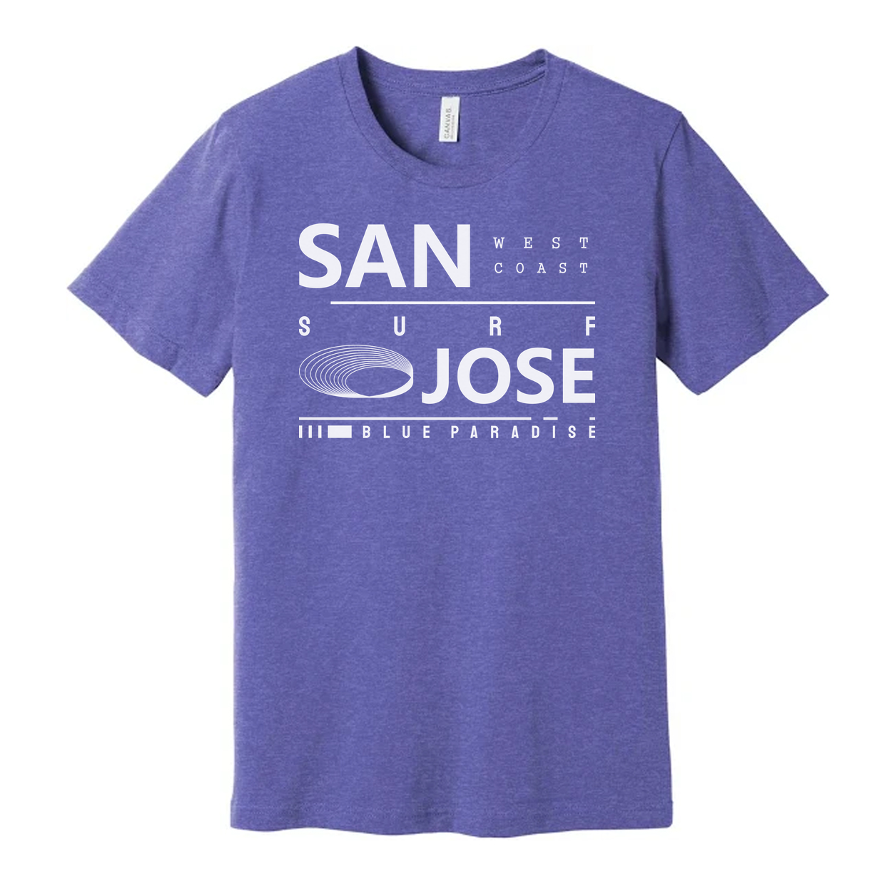 San Jose West Coast Graphic T Shirt With Blue Paradise Design Unisex Tee Edition