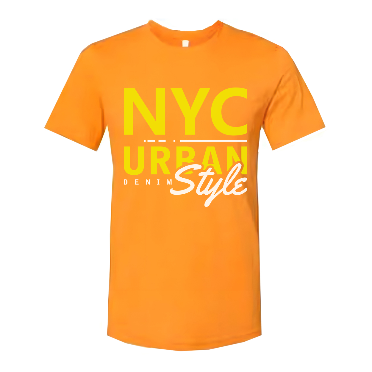 NYC Urban Style Graphic T Shirt Unisex Cotton With Denim Inspired Logo Design