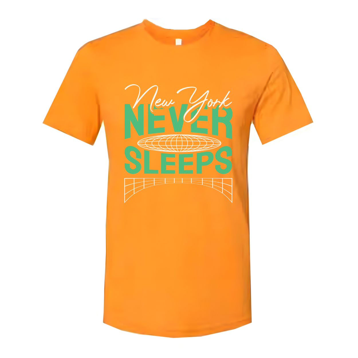 New York Never Sleeps Graphic T Shirt Unisex Tee With City Design Vintage Style