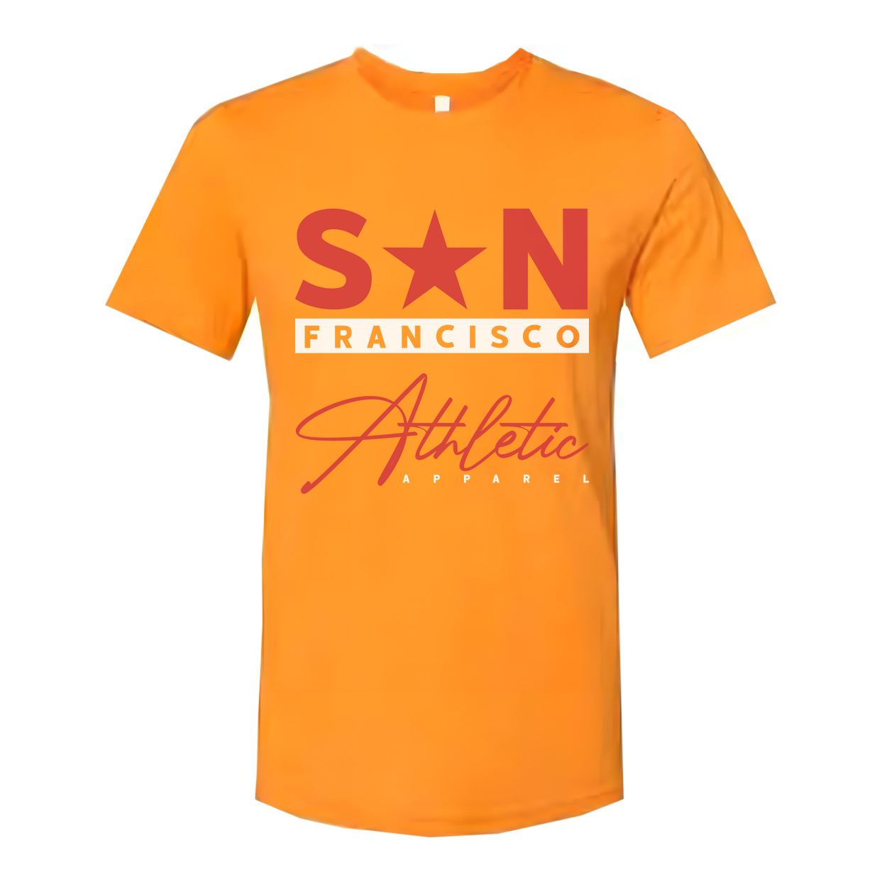 San Francisco Athletic Apparel Unisex T Shirt Graphic Tee With Bold San Francisco Branding For Everyday Wear