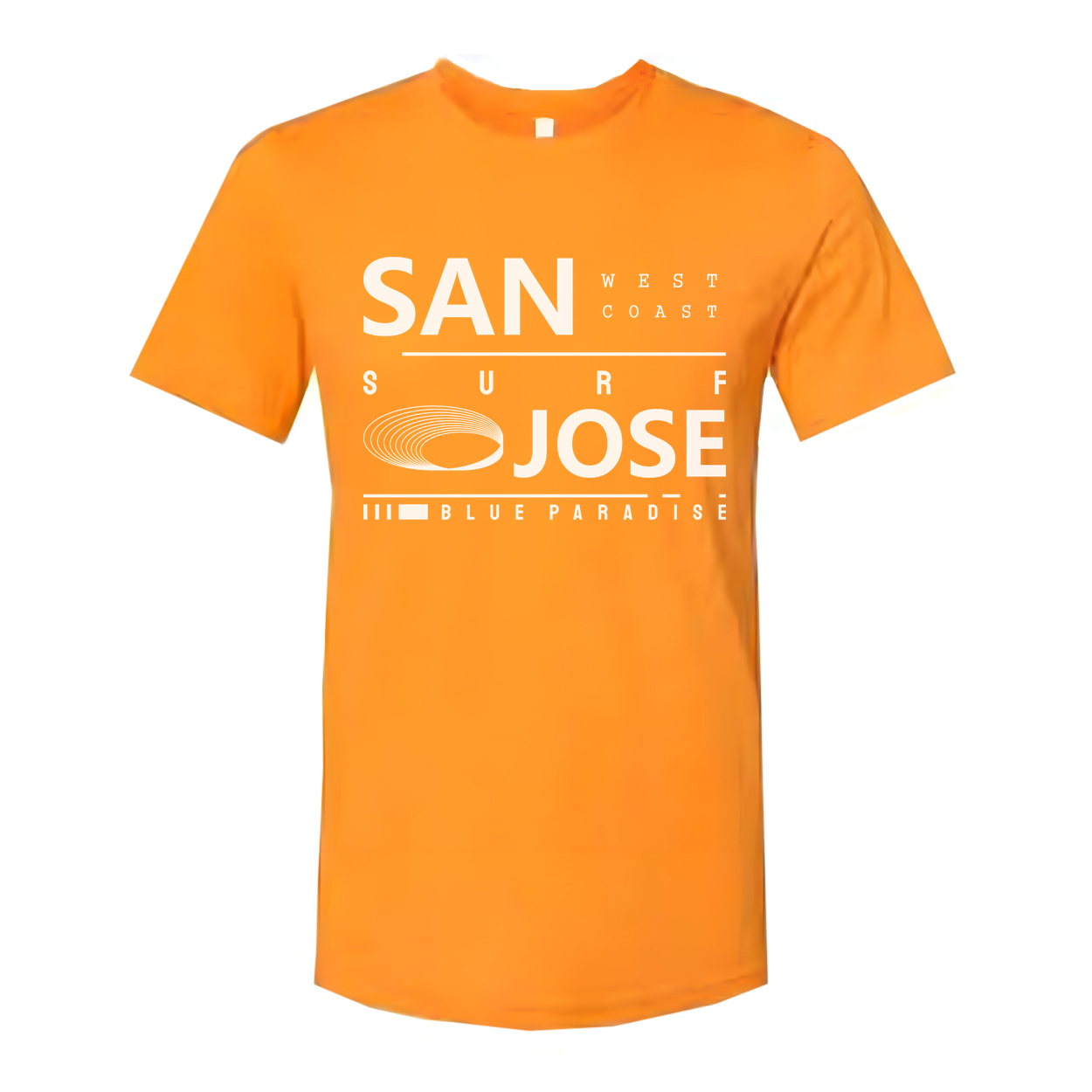 San Jose West Coast Graphic T Shirt With Blue Paradise Design Unisex Tee Edition