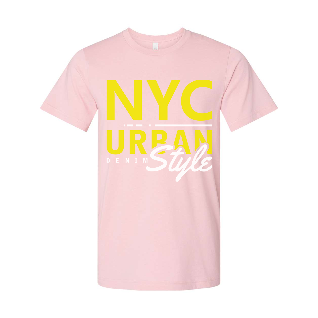 NYC Urban Style Graphic T Shirt Unisex Cotton With Denim Inspired Logo Design