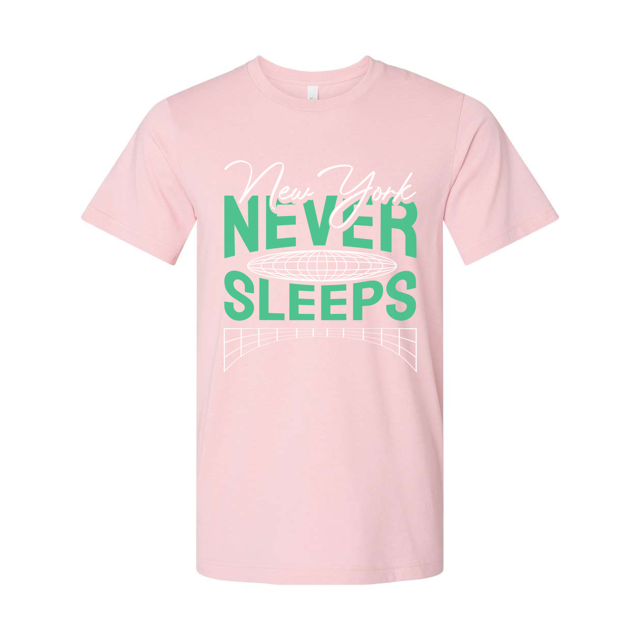 New York Never Sleeps Graphic T Shirt Unisex Tee With City Design Vintage Style