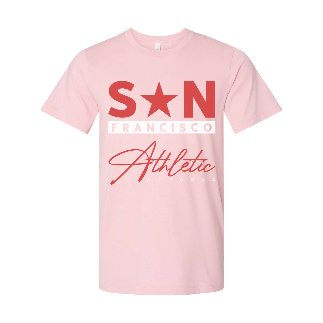 San Francisco Athletic Apparel Unisex T Shirt Graphic Tee With Bold San Francisco Branding For Everyday Wear