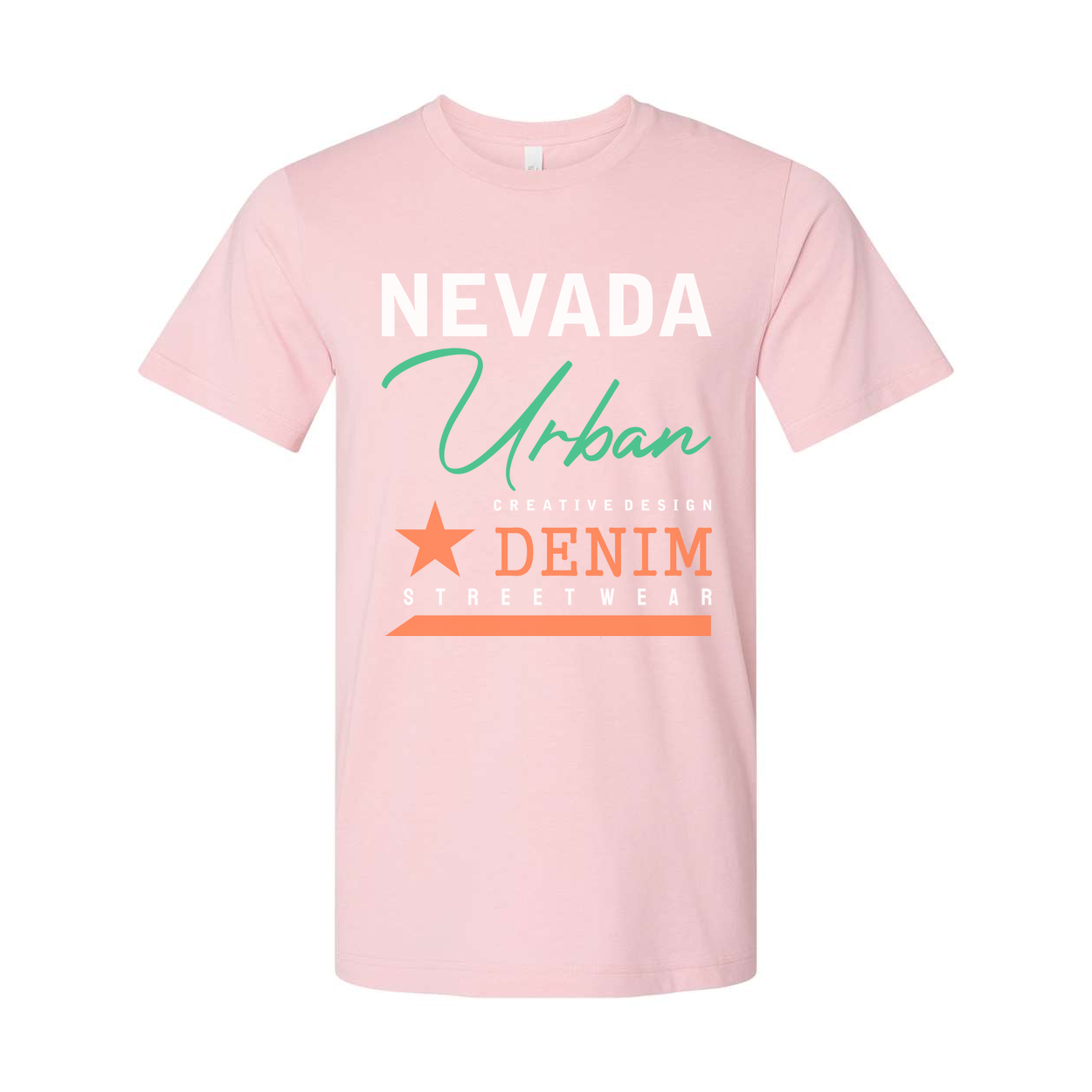 Nevada Urban Denim Streetwear Graphic T Shirt Unisex Cotton Tee With Creative Design