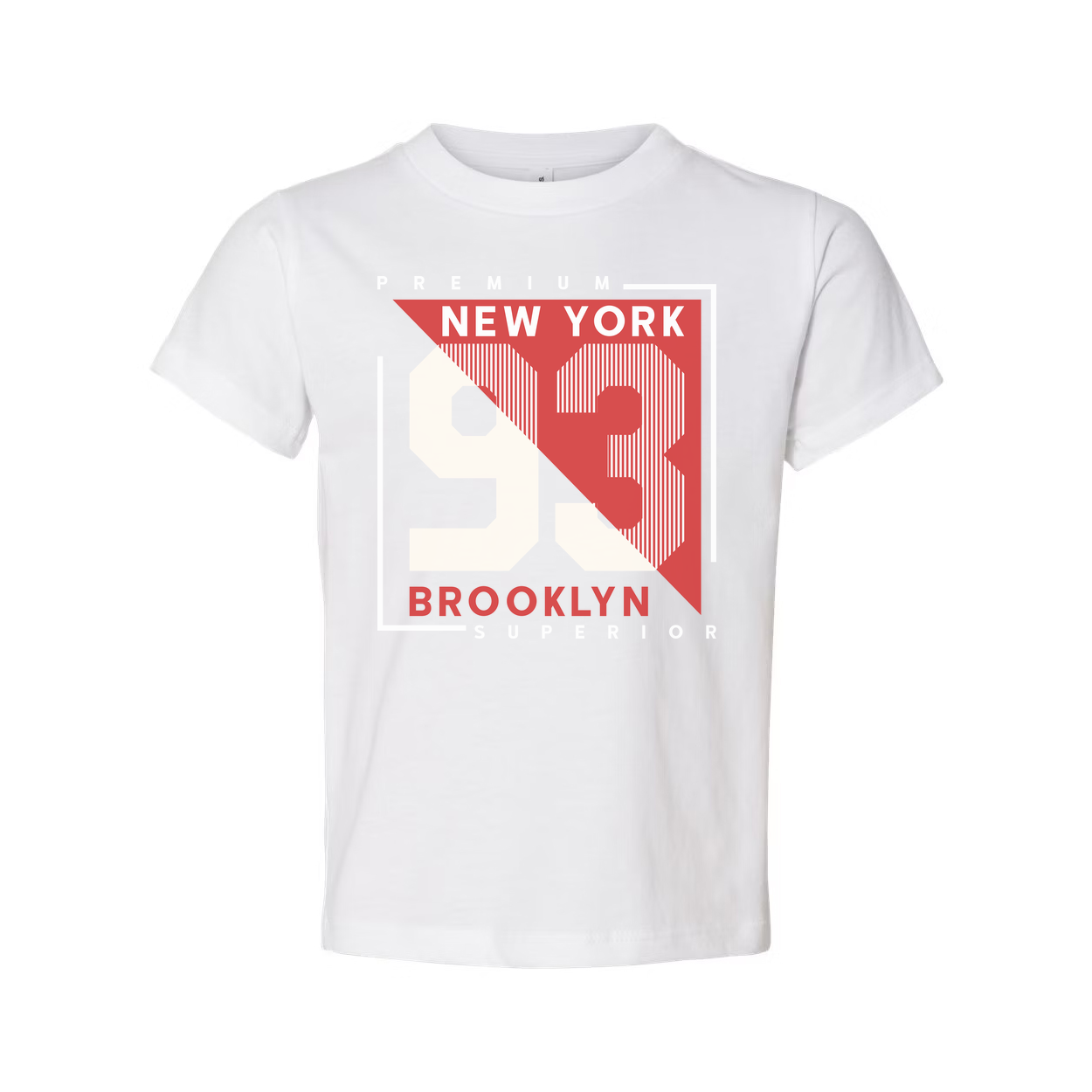 Unisex Premium Graphic T Shirt With New York 93 Brooklyn Superior Logo Artwork