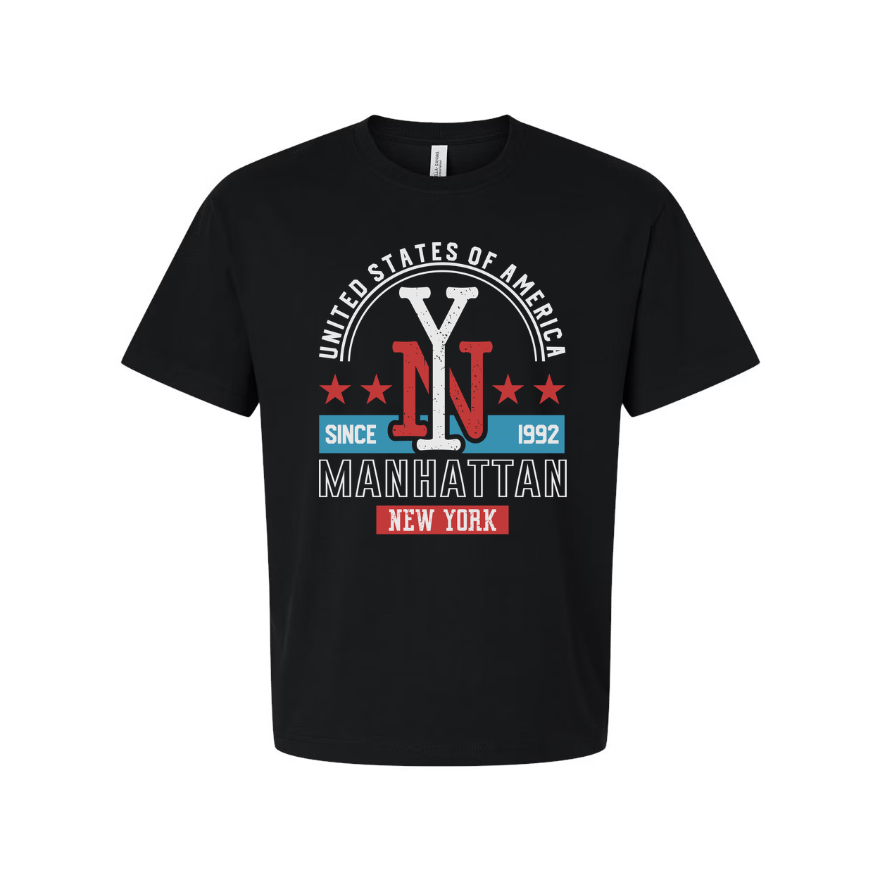 New York Manhattan Graphic Tee Unisex T Shirt With City Emblem Since 1992 USA
