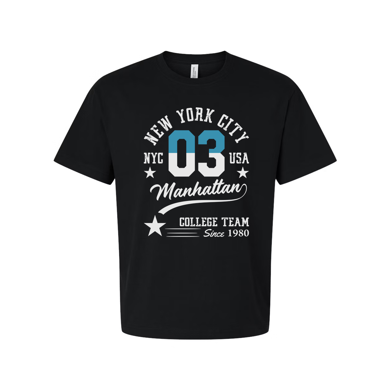 Unisex Graphic T Shirt With New York City 03 Manhattan College Team Since 1980