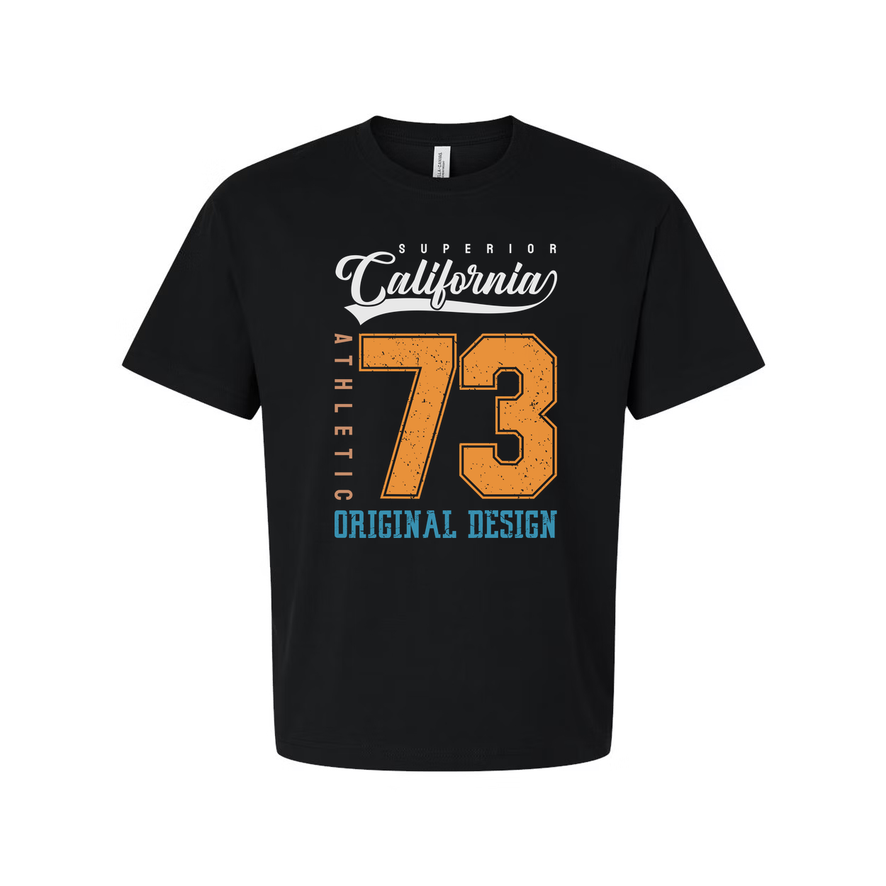 White Unisex Athletic California 73 Original Design Graphic T Shirt For Men And Women